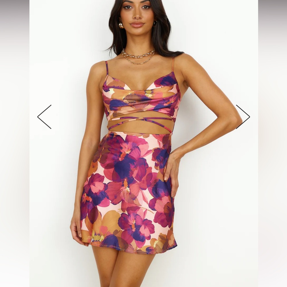 HELLO MOLLY DANCING TO THE SOUND MINI DRESS PURPLE XS